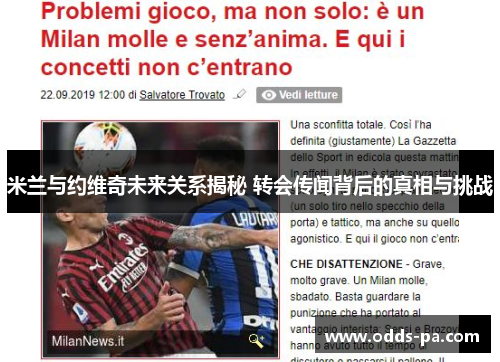 米兰与约维奇未来关系揭秘 转会传闻背后的真相与挑战