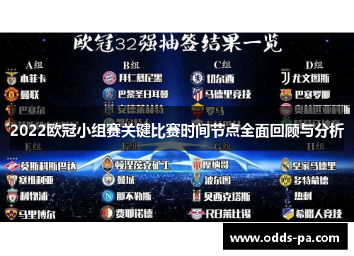 2022欧冠小组赛关键比赛时间节点全面回顾与分析