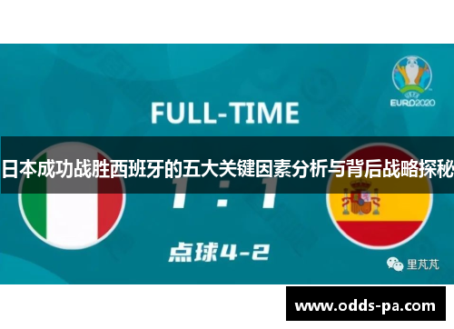 日本成功战胜西班牙的五大关键因素分析与背后战略探秘