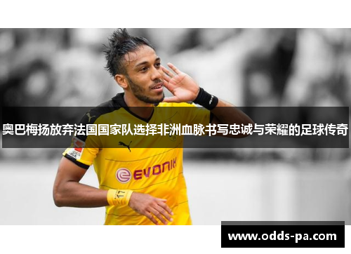 奥巴梅扬放弃法国国家队选择非洲血脉书写忠诚与荣耀的足球传奇